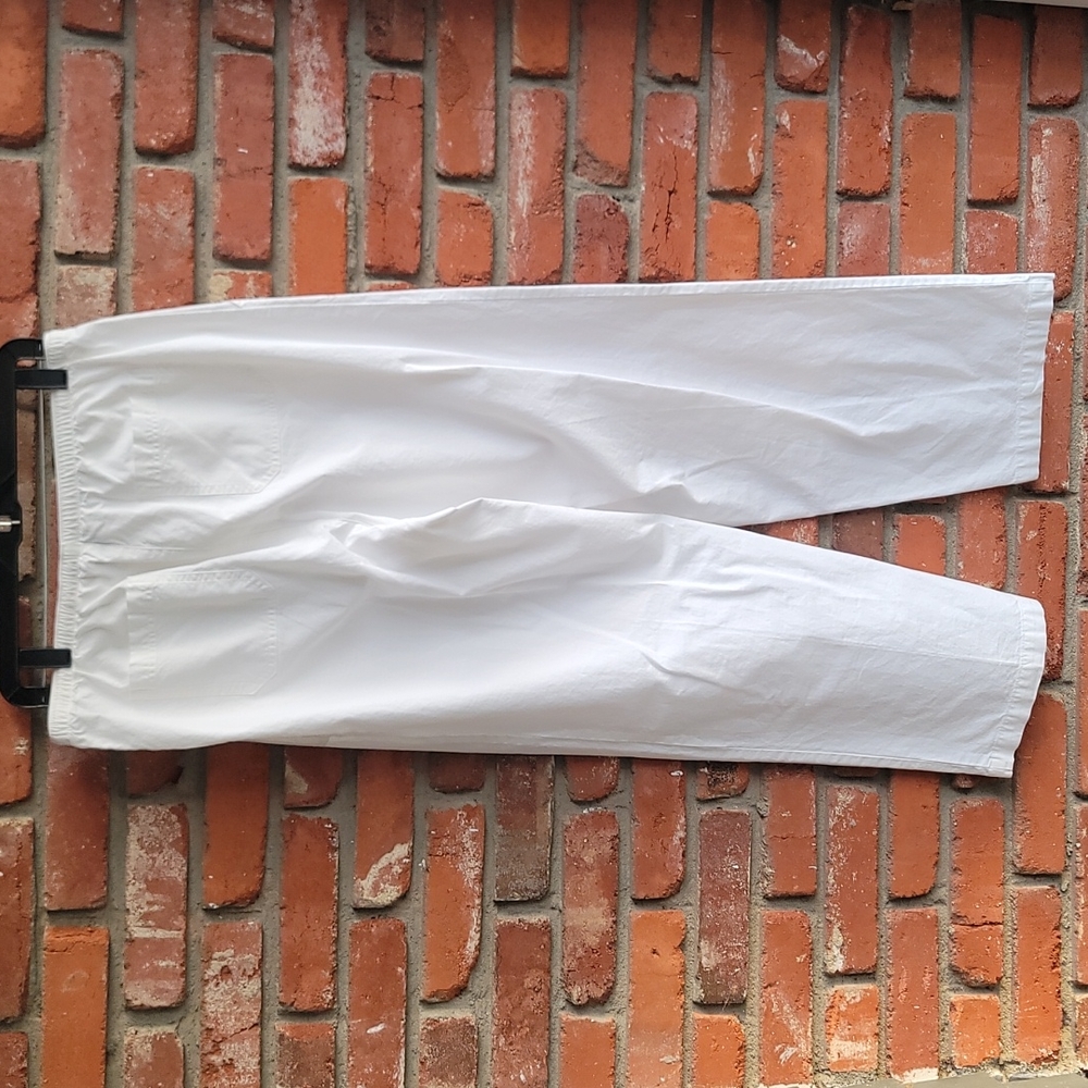 Vintage LL BEAN White Cotton Pants. Size M. Tall - Picture 6 of 7